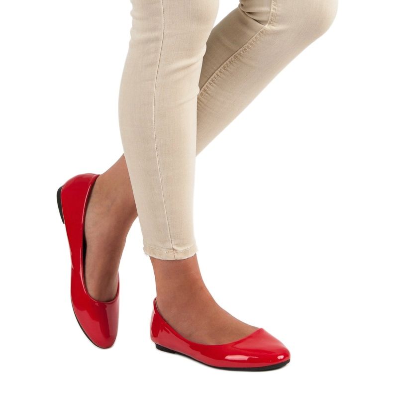 Diamantique Balerine lăcuite roșu 2