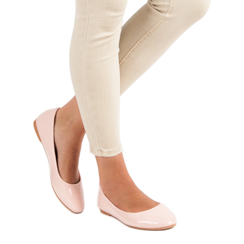 Diamantique Balerine lăcuite roz 1