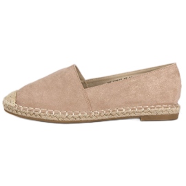 Best Shoes Espadrile din piele intoarsa bej 2