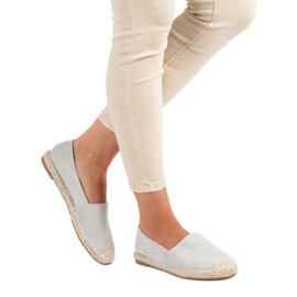 Best Shoes Espadrile din piele intoarsa gri 2