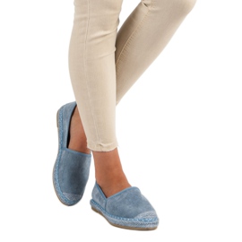 Nio Nio Espadrile albastre din piele intoarsa albastru 2
