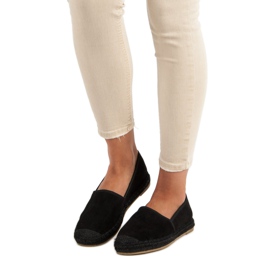 Nio Nio Espadrile din piele intoarsa neagra negru 1