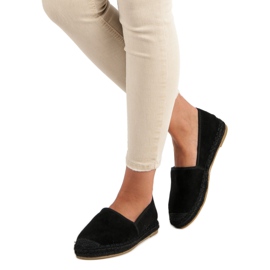 Nio Nio Espadrile din piele intoarsa neagra negru 2