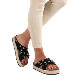 Sergio Todzi Papuci cu strasuri negru 1