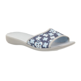 Befado pantofi dama papuci 300D040 papuci albastru gri albastru marin 1
