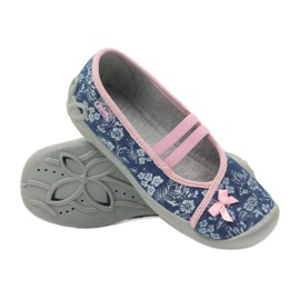 Papuci flori Befado 116y232 blugi albastru roz albastru marin 3