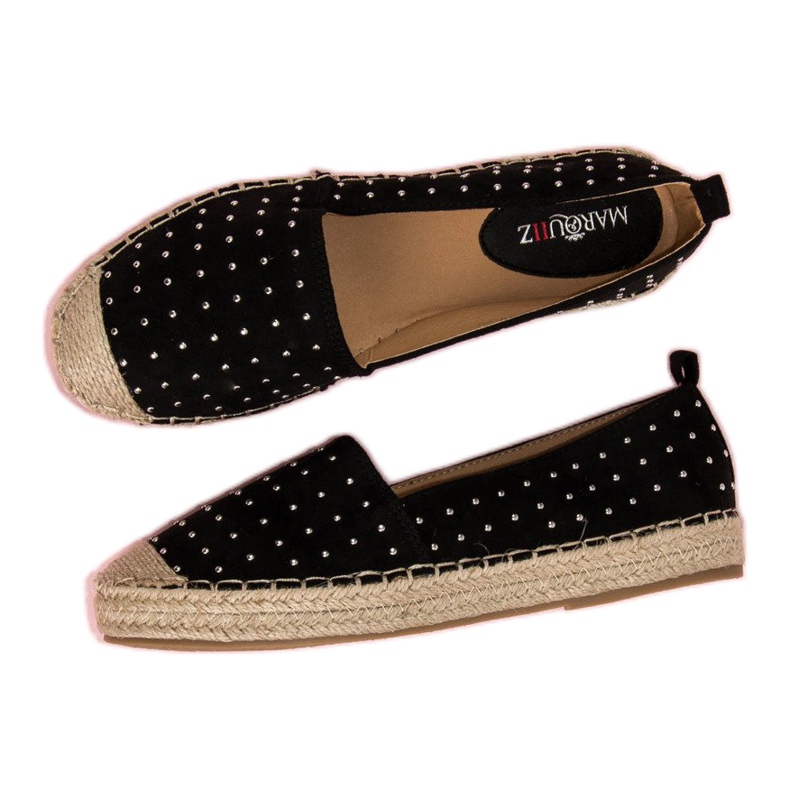 Marquiz Espadrile din piele intoarsa neagra negru 1