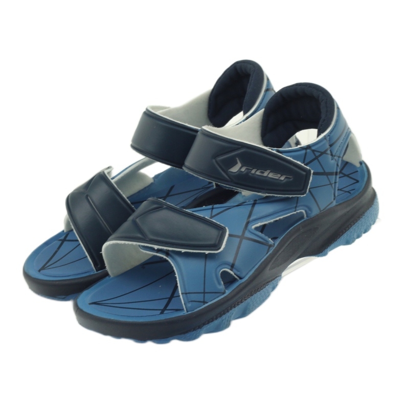 Sandale albastre Pantofi copii Rider velcro albastru marin albastru 5