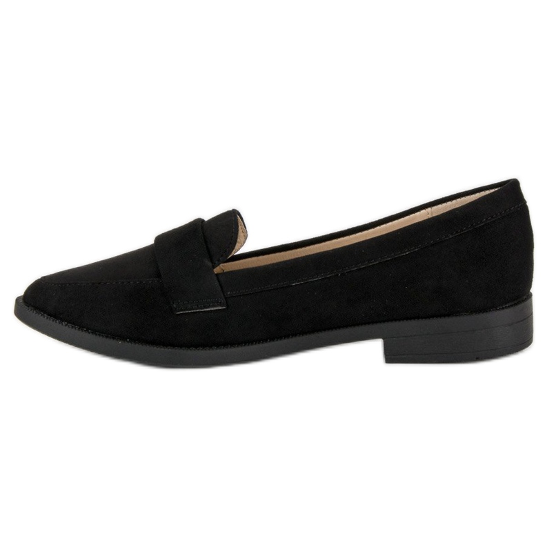 Small Swan Mocasini din piele de căprioară negru 2 Small Swan Mocasini din piele de căprioară negru 2