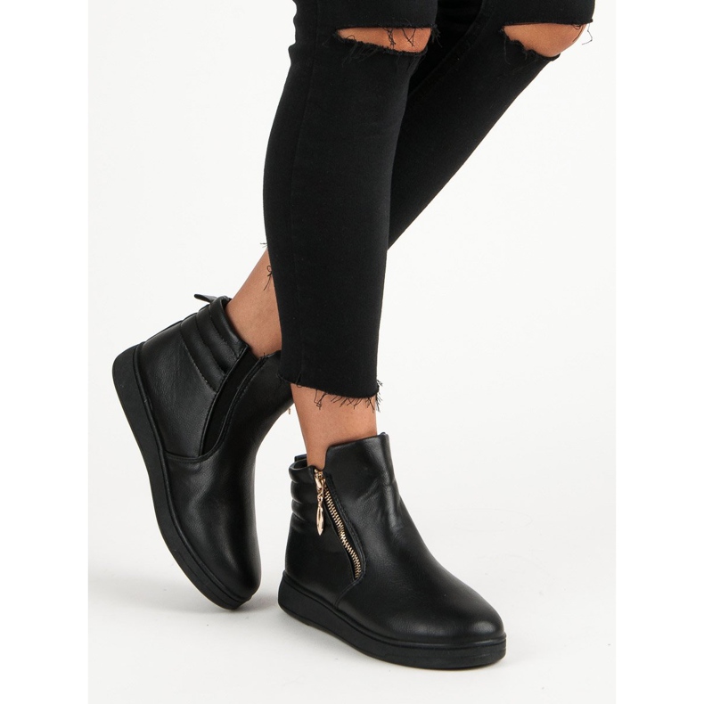 Pantofi negri deasupra gleznei negru 1