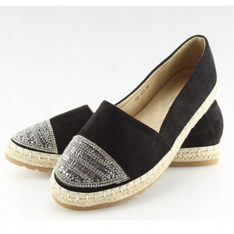Espadrile dama negre H8-102 Negre negru 1