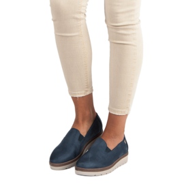 Pantofi vinceza din piele intoarsa albastru 1