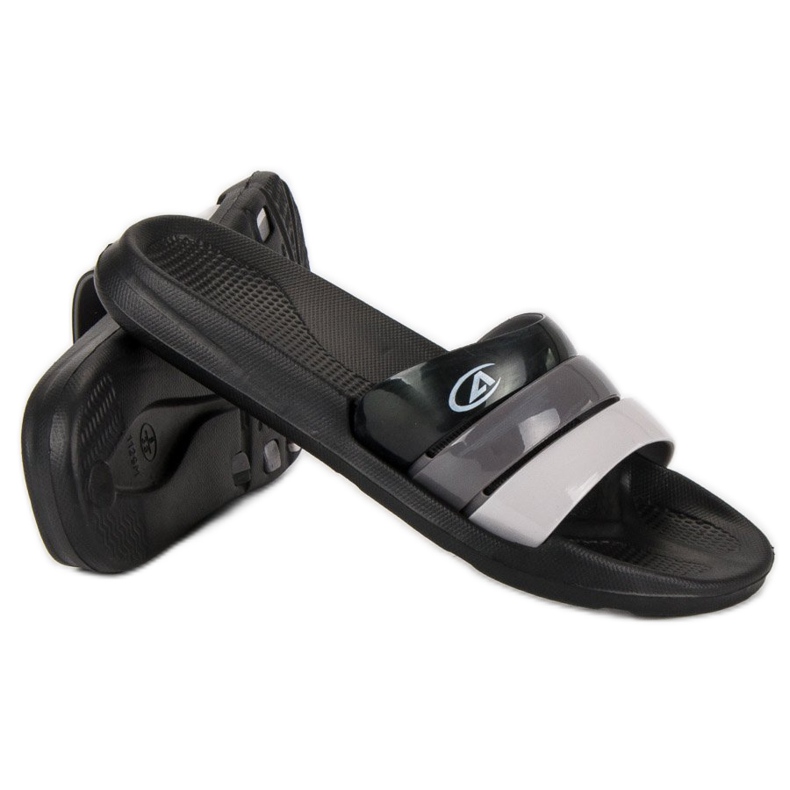 American Club Papuci americani de piscină negru 1