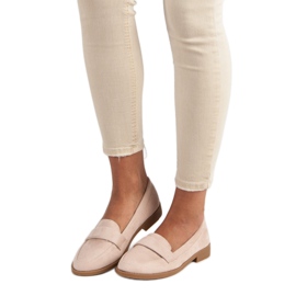 Small Swan Mocasini din piele intoarsa maro 1