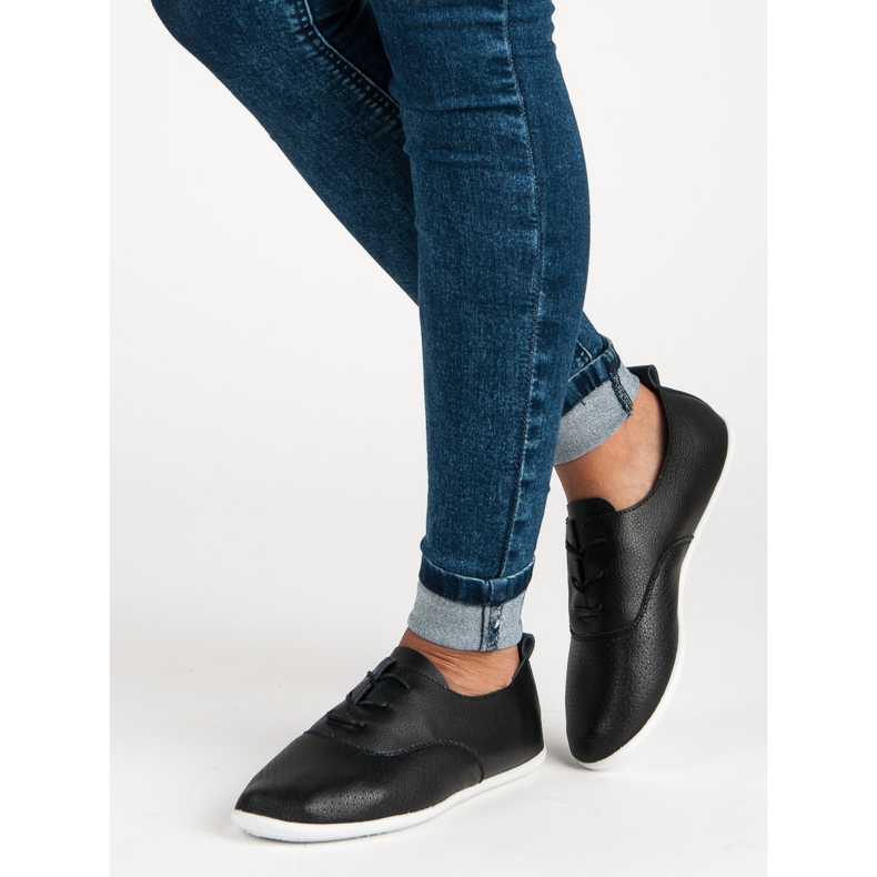 Tenisi negri cu șireturi negru 2 Tenisi negri cu șireturi negru 2