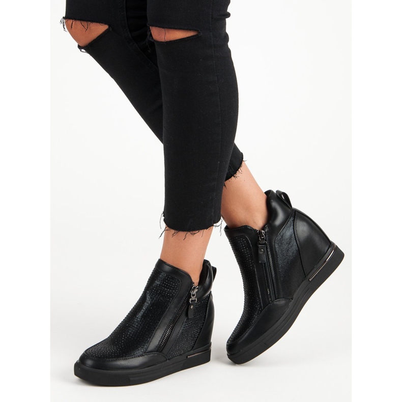 Adidași pe fermoar negru 1