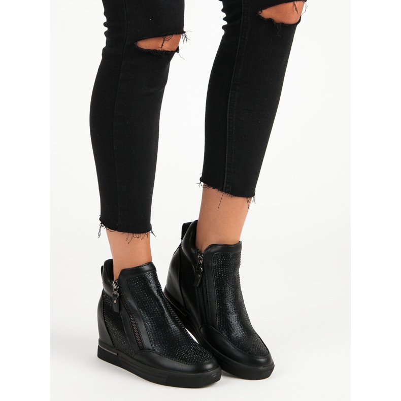 Adidași pe fermoar negru 2