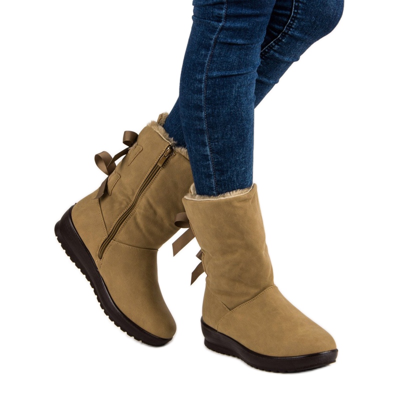 Cizme de zapada calduroase cu fermoar verde 2