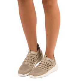 Kylie Pantofi Sport Slip-On din Textil maro galben 1