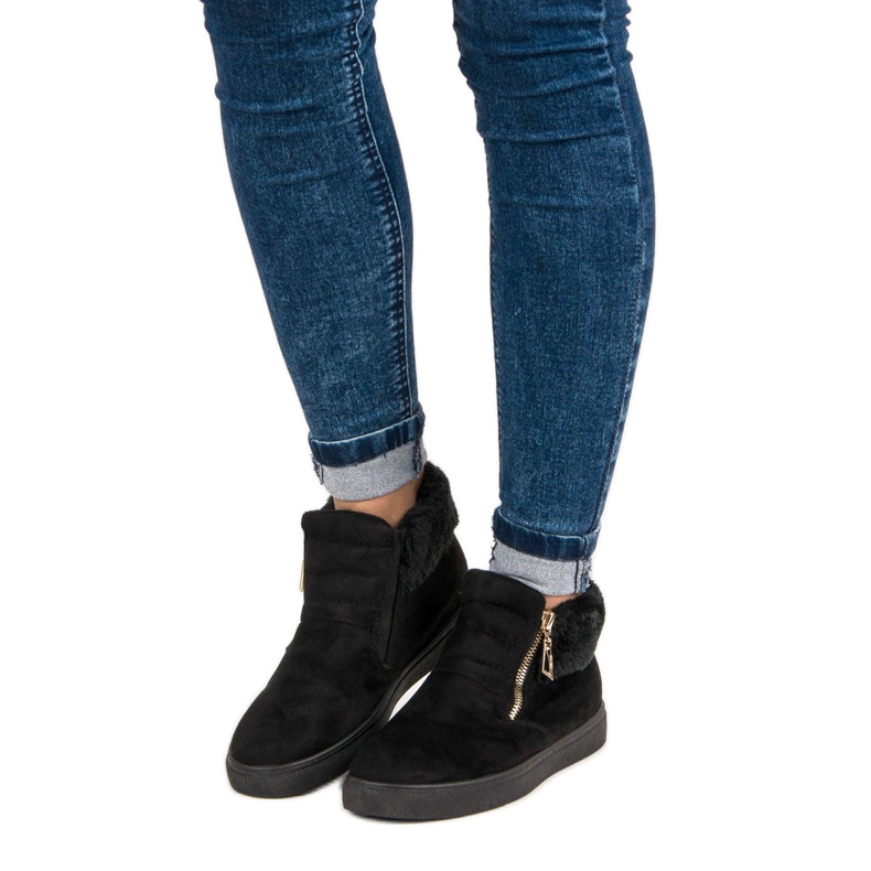 Sport Pantofi negri deasupra gleznei negru 1