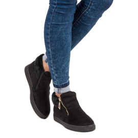 Sport Pantofi negri deasupra gleznei negru 2