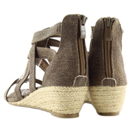 Sandale espadrile ME11783 cafea maro 2