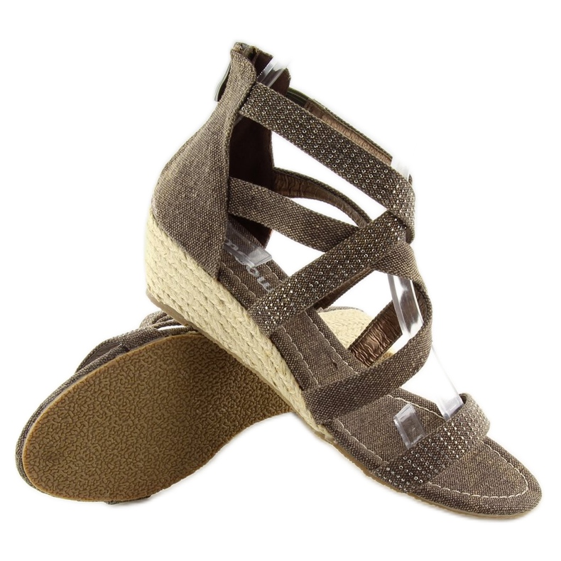 Sandale espadrile ME11783 cafea maro 1