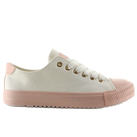Adidași pe cauciuc colorat W-3051 Alb 2