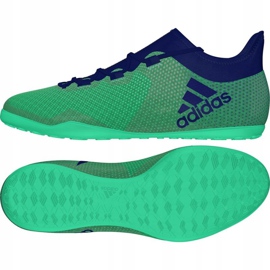 Încălțăminte de interior adidas X Tango 17.3 In M CP9142 albastru turcoaz verde 2