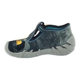 Pantofi copii Befado 110p321 papuci negru albastru gri galben 2