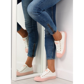 Adidași pe cauciuc colorat W-3051 Alb 7