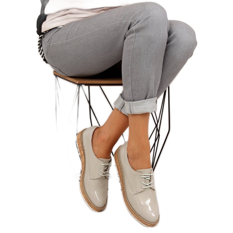 Mocasini cu interior din piele 7153 Gri 1 Mocasini cu interior din piele 7153 Gri 1