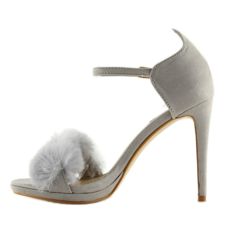 Sandale gri pe un L6120 gri cu toc înalt 2