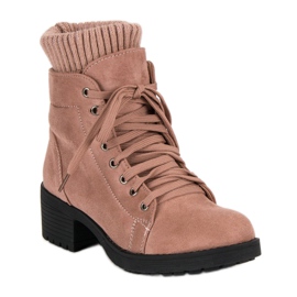 Seastar Botine roz cu siret 2
