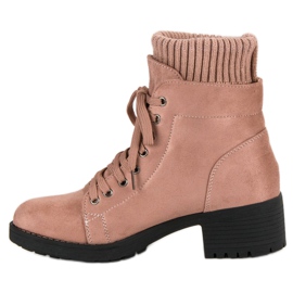 Seastar Botine roz cu siret 3