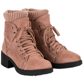 Seastar Botine roz cu siret 5