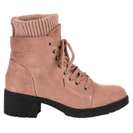 Seastar Botine roz cu siret 7