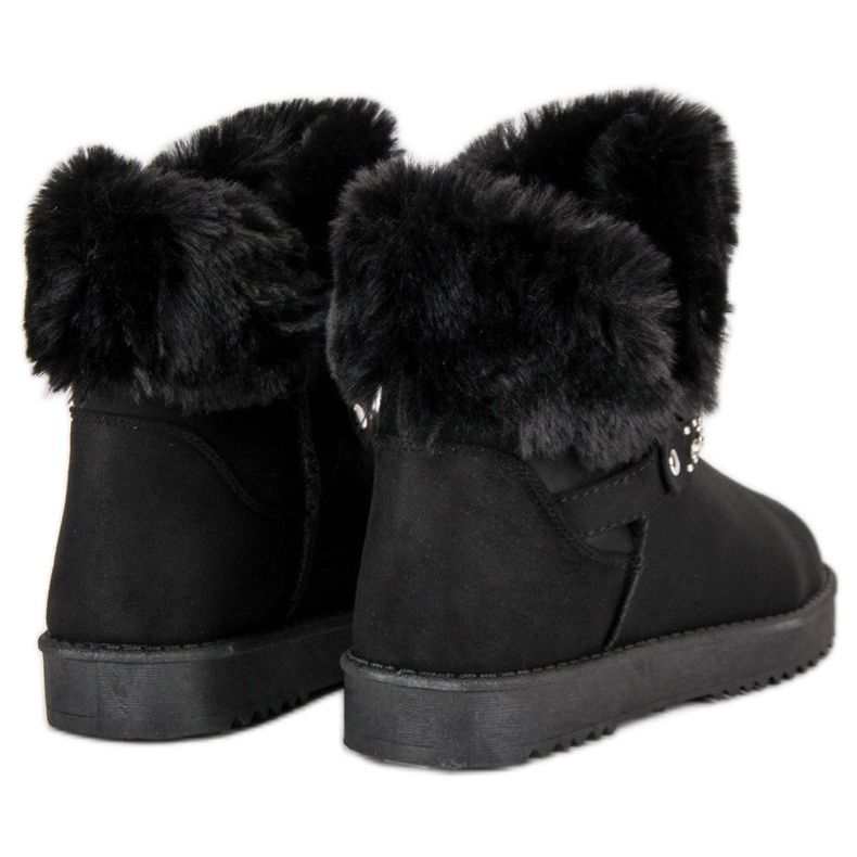Seastar Mukluki cu blană negru 1 Seastar Mukluki cu blană negru 1