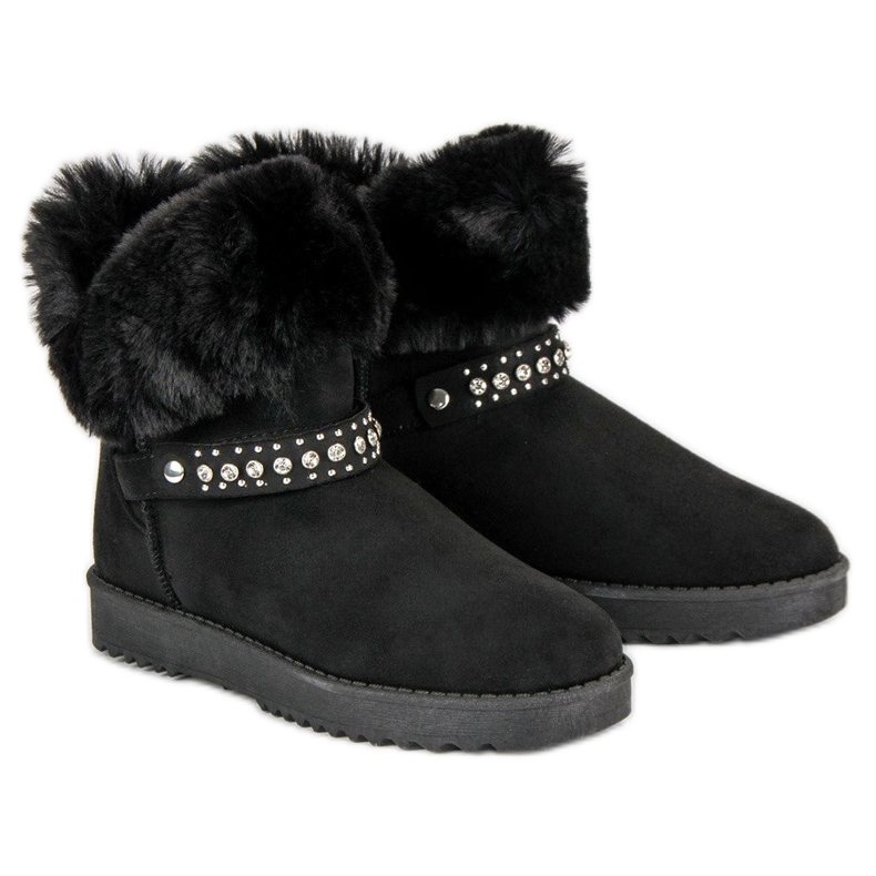 Seastar Mukluki cu blană negru 2 Seastar Mukluki cu blană negru 2