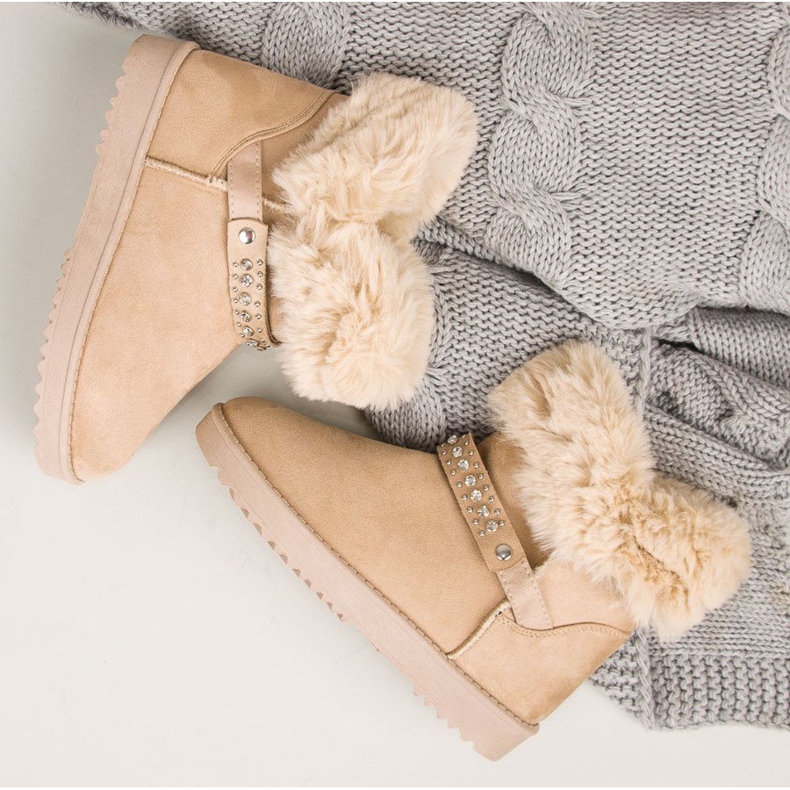 Seastar Mukluki cu blană maro 1