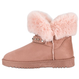 Seastar Mukluki Cu Blana roz 1