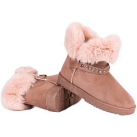Seastar Mukluki Cu Blana roz 2