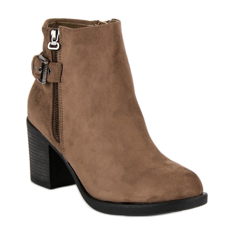 Small Swan Cizme de damă la modă maro 1