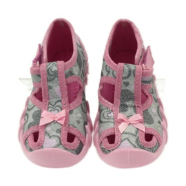 Befado 190P084 papuci fir lucios gri roz 4