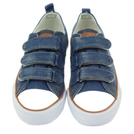 American Club Tenisi dk din denim cu velcro albastru 4 American Club Tenisi dk din denim cu velcro albastru 4