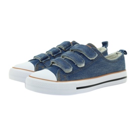 American Club Tenisi dk din denim cu velcro albastru 3 American Club Tenisi dk din denim cu velcro albastru 3