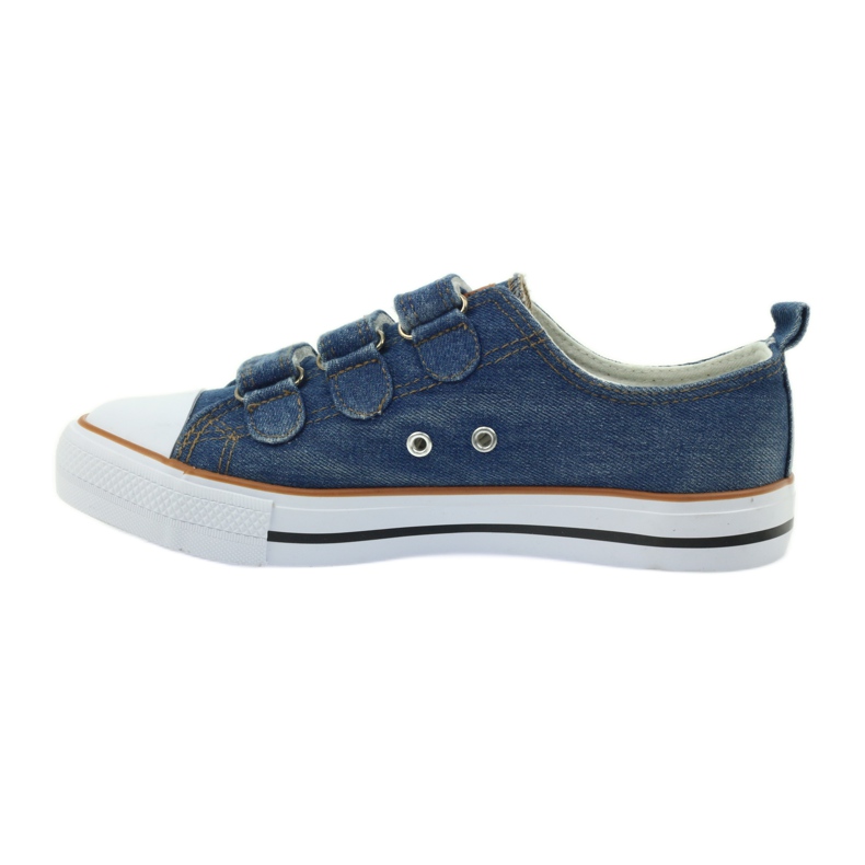 American Club Tenisi dk din denim cu velcro albastru 2 American Club Tenisi dk din denim cu velcro albastru 2