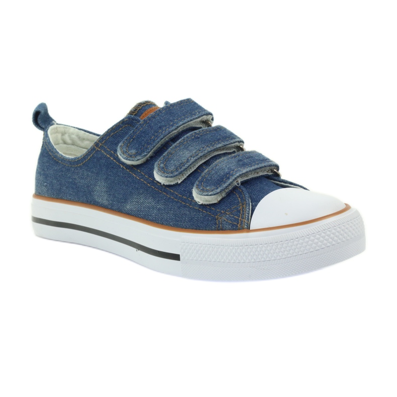 American Club Tenisi dk din denim cu velcro albastru 1 American Club Tenisi dk din denim cu velcro albastru 1