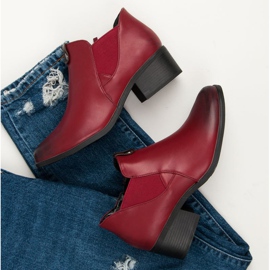 Vinceza Cizme slip-on burgundy roșu 2