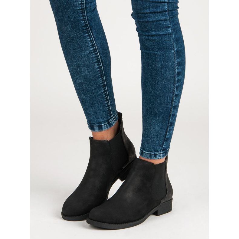 Filippo Cizme Chelsea casual de damă negru 1